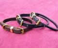 dog collars leather rolled flat